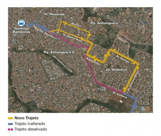 Mapa da linha 196