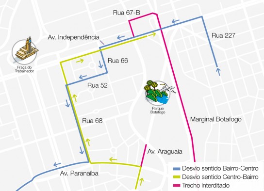 Mapa desvio 67-B