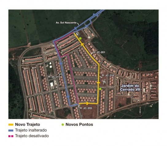 Mapa linhas 344 e 347