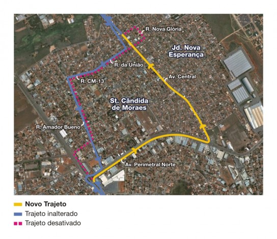 Mapa da linha 036