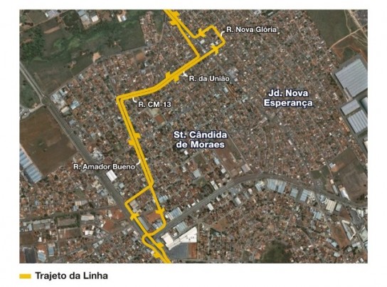 Mapa da linha 036