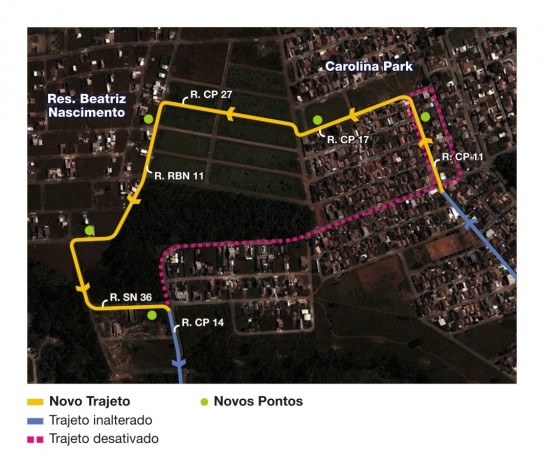 Mapa da Linha 704