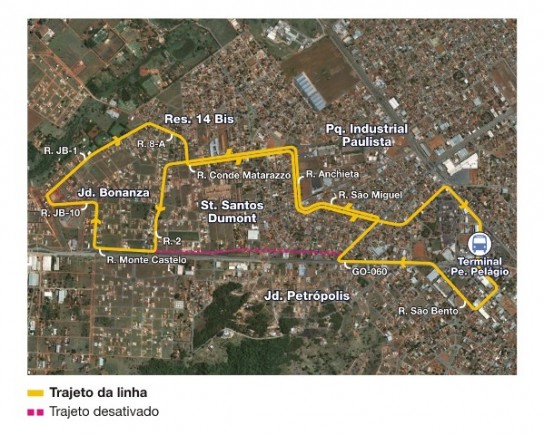 Mapa da linha 145