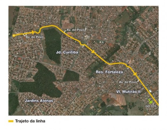 Mapa da sublinha 157