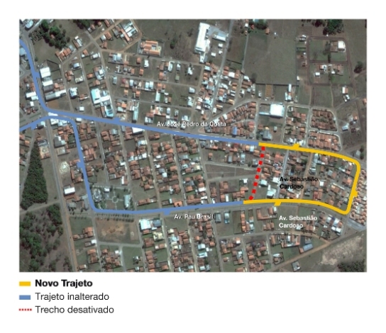 Mapa da linha 156