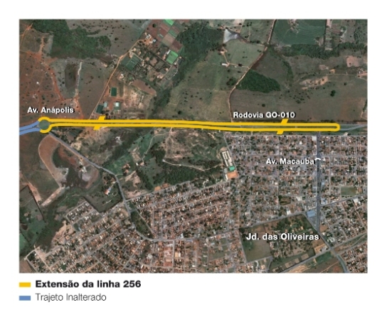 Mapa da linha 256