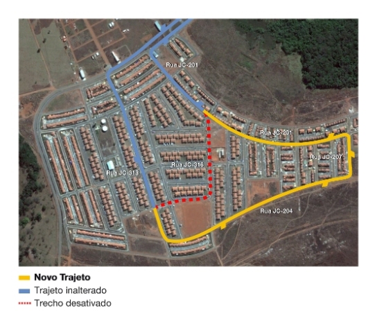 Mapa das linhas 344 e 347