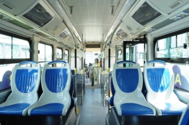Ônibus em teste em Goiânia, na linha 025 (T. Bandeiras / T-63 / T. Isidória)