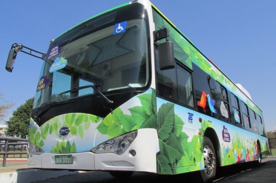 Teste com ônibus elétrico 